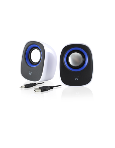 Ewent EW3513 altavoz De 1 vía Negro, Azul, Blanco Alámbrico 5 W