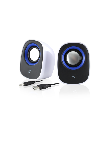 Ewent EW3513 altavoz De 1 vía Negro, Azul, Blanco Alámbrico 5 W