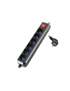 Ewent EW3924 base múltiple 1,5 m 6 salidas AC Negro 2