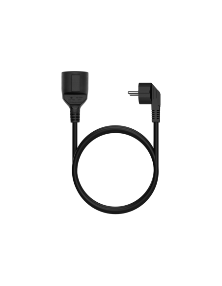 AISENS Cable Alargador de Alimentacion Schuko, CEE7/M-CEE7/H, Negro, 3.0M