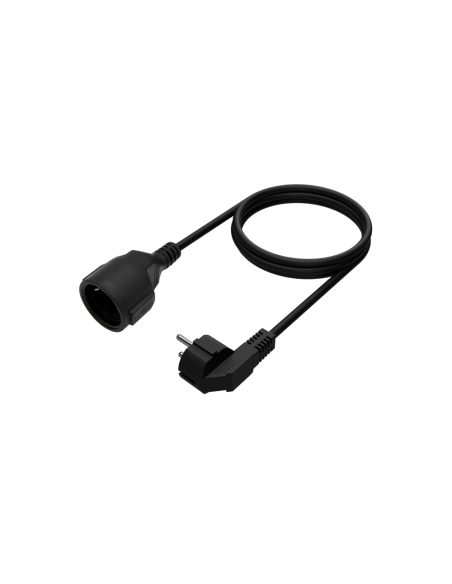 AISENS Cable Alargador de Alimentacion Schuko, CEE7/M-CEE7/H, Negro, 10M