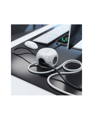 AISENS ASPS-2A2C04-W base múltiple 1,4 m 3 salidas AC Interior