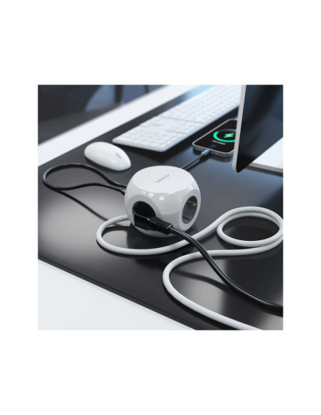 AISENS ASPS-2A2C04-W base múltiple 1,4 m 3 salidas AC Interior