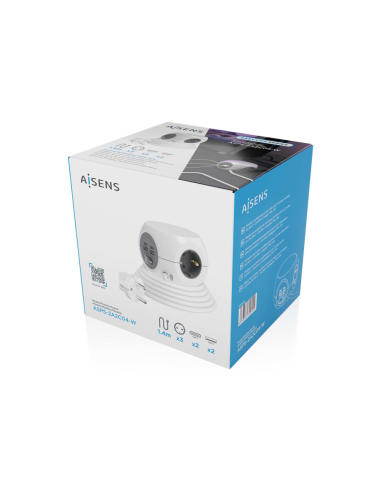 AISENS ASPS-2A2C04-W base múltiple 1,4 m 3 salidas AC Interior
