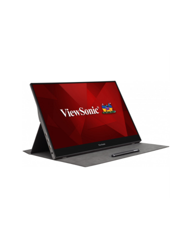 Viewsonic TD1655 pantalla para PC 39,6 cm (15.6") 1920 x 1080 Pixeles Full HD LED Pantalla táctil Multi-usuario Negro, Plata