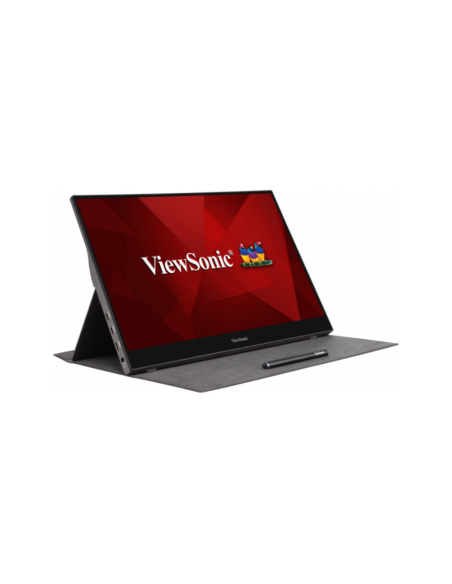 Viewsonic TD1655 pantalla para PC 39,6 cm (15.6") 1920 x 1080 Pixeles Full HD LED Pantalla táctil Multi-usuario Negro, Plata