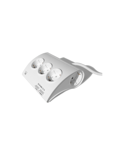 Ewent EW3935 base múltiple 1,5 m 5 salidas AC Interior Blanco