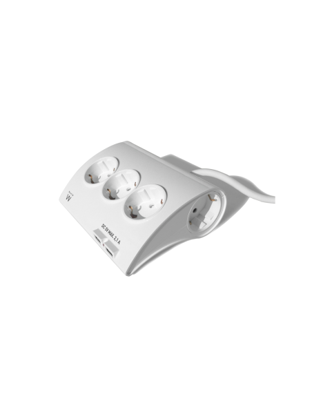 Ewent EW3935 base múltiple 1,5 m 5 salidas AC Interior Blanco