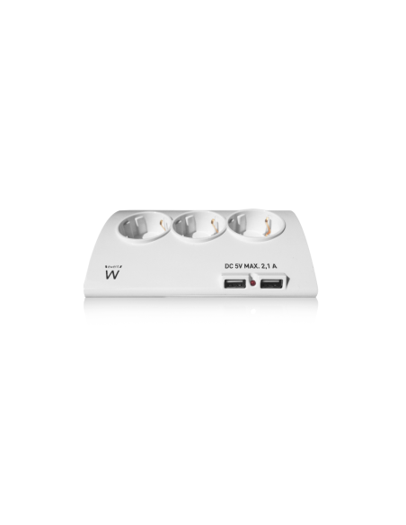 Ewent EW3935 base múltiple 1,5 m 5 salidas AC Interior Blanco