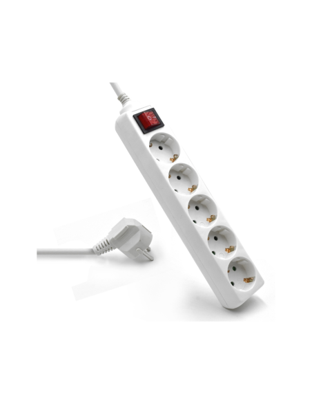 Ewent EW3916 base múltiple 1,5 m 5 salidas AC Interior Blanco