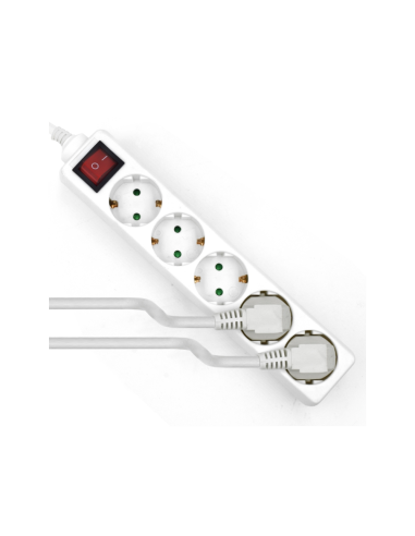 Ewent EW3916 base múltiple 1,5 m 5 salidas AC Interior Blanco