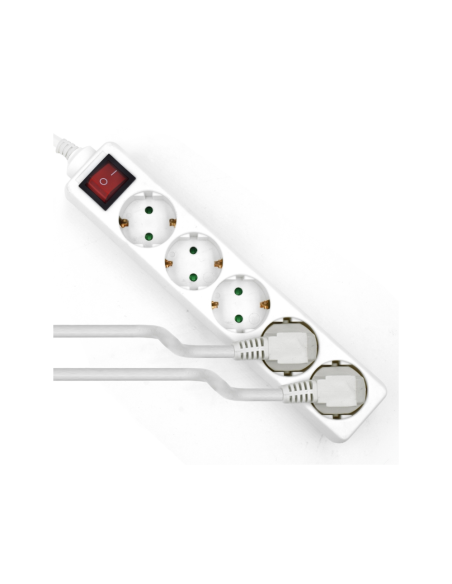 Ewent EW3916 base múltiple 1,5 m 5 salidas AC Interior Blanco