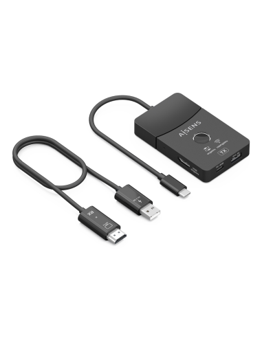 AISENS ASWL-H2KDC30M05-BK base para portátil y replicador de puertos Inalámbrico y alámbrico USB 3.2 Gen 1 (3.1 Gen 1) Type-C
