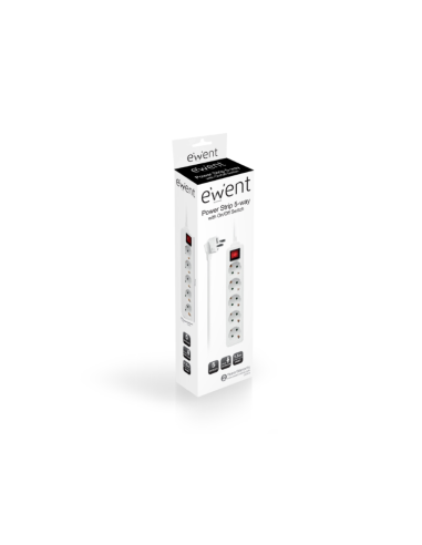 Ewent EW3916 base múltiple 1,5 m 5 salidas AC Interior Blanco