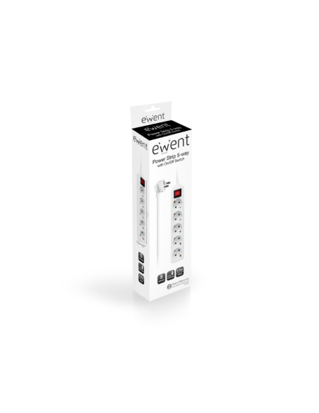 Ewent EW3916 base múltiple 1,5 m 5 salidas AC Interior Blanco