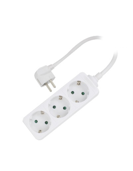 Ewent EW3958 base múltiple 1,5 m 3 salidas AC Interior Blanco