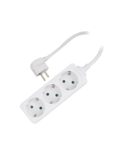 Ewent EW3958 base múltiple 1,5 m 3 salidas AC Interior Blanco 2