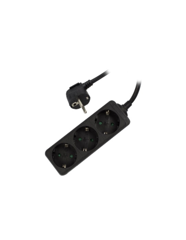 Ewent EW3959 base múltiple 1,5 m 3 salidas AC Interior Negro