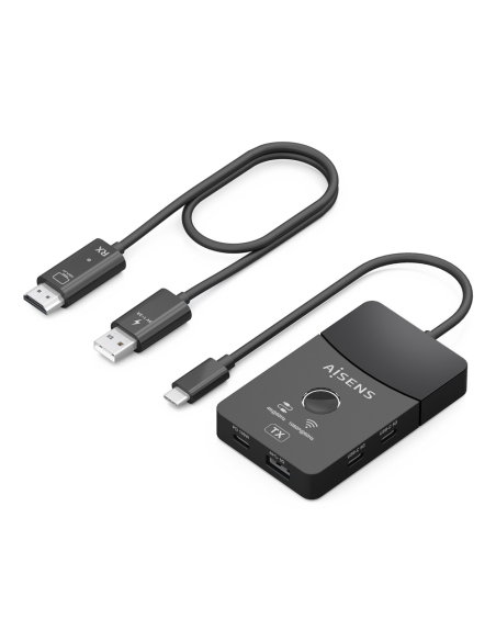 AISENS ASWL-H2KDC30M05-BK base para portátil y replicador de puertos Inalámbrico y alámbrico USB 3.2 Gen 1 (3.1 Gen 1) Type-C