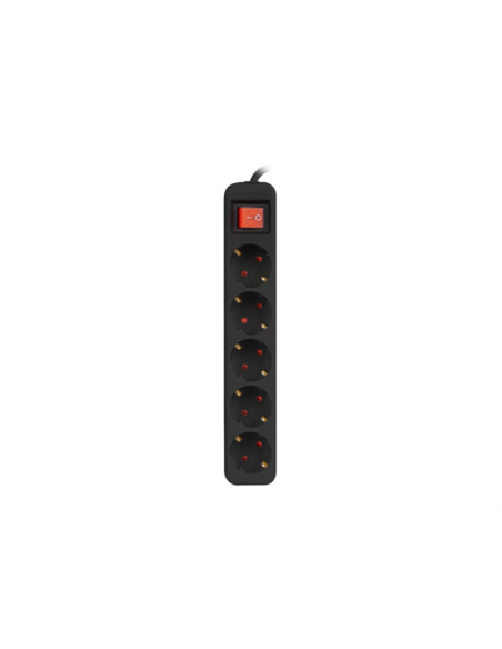 Lanberg PS1-05F-0150-BK base múltiple 1,5 m 5 salidas AC Interior Negro