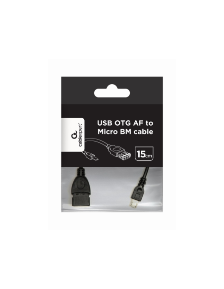 Gembird USB A - Micro-USB B, 0.15m cable USB USB 2.0 0,15 m Negro