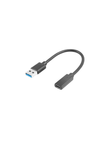 Lanberg AD-UC-UA-03 cable USB USB 3.2 Gen 1 (3.1 Gen 1) 0,15 m USB type A USB Tipo C Negro
