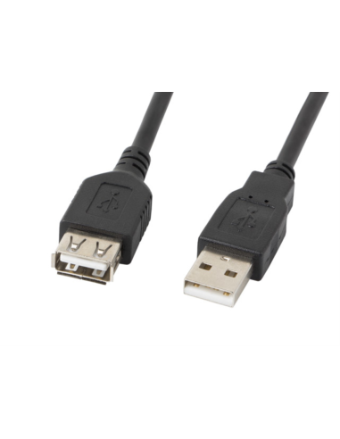 Lanberg CA-USBE-10CC-0050-BK cable USB USB 2.0 5 m USB A Negro