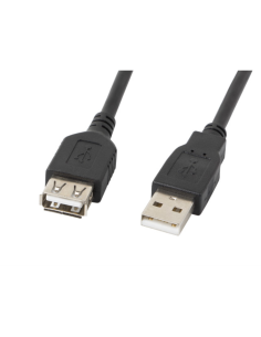 Lanberg CA-USBE-10CC-0007-BK cable USB USB 2.0 0,7 m USB A Negro