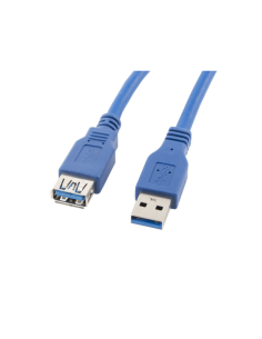 Lanberg CA-US3E-10CC-0018-B cable USB 1,8 m USB A Azul