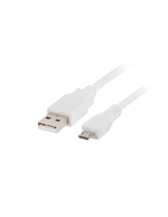 Lanberg CA-USBM-10CC-0018-W cable USB USB 2.0 1,8 m Micro-USB B USB A Blanco