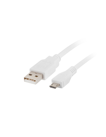 Lanberg CA-USBM-10CC-0018-W cable USB USB 2.0 1,8 m Micro-USB B USB A Blanco