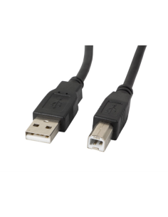 Lanberg CA-USBA-11CC-0018-BK cable USB USB 2.0 1,8 m USB B Negro