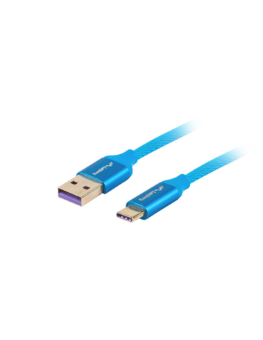 Lanberg CA-USBO-21CU-0010-BL cable USB USB 2.0 1 m USB A USB C Azul
