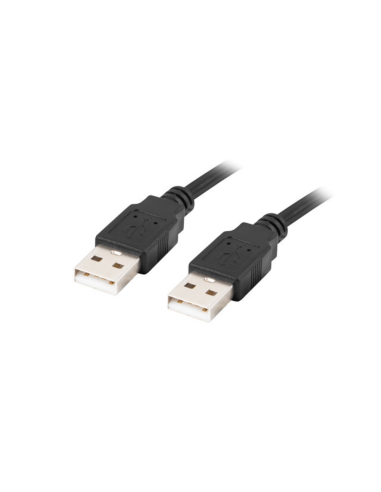 Lanberg CA-USBA-20CU-0005-BK cable USB USB 2.0 0,5 m Negro