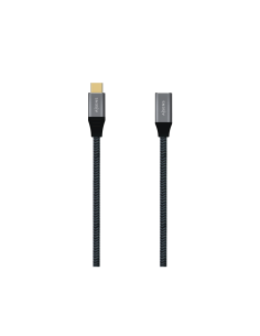 AISENS Cable USB 3.2 Gen2X2 Aluminio 20Gbps 5A 100W, Tipo USB-C/M-USB-C/H, Gris, 1.0M 2