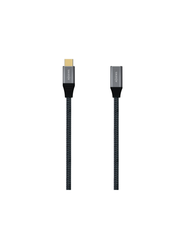 AISENS Cable USB 3.2 Gen2X2 Aluminio 20Gbps 5A 100W, Tipo USB-C/M-USB-C/H, Gris, 1.0M