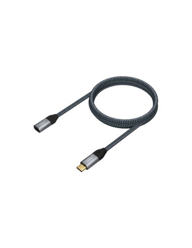 AISENS Cable USB 3.2 Gen2X2 Aluminio 20Gbps 5A 100W, Tipo USB-C/M-USB-C/H, Gris, 1.0M