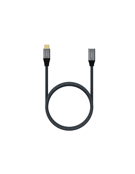 AISENS Cable USB 3.2 Gen2X2 Aluminio 20Gbps 5A 100W, Tipo USB-C/M-USB-C/H, Gris, 1.0M