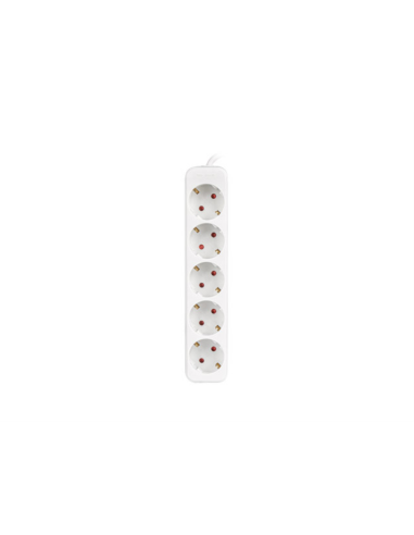 Lanberg PS0-05F-0150-W base múltiple 1,5 m 5 salidas AC Interior Blanco
