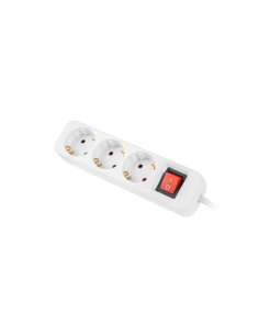 Lanberg PS1-03F-0150-W base múltiple 1,5 m 3 salidas AC Interior Blanco
