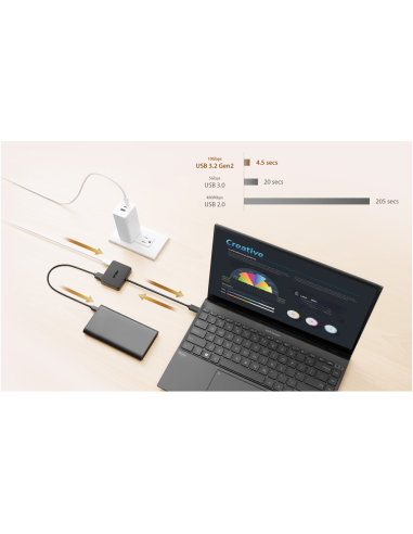 ASUS USB-C Mini Dock Alámbrico USB 3.2 Gen 2 (3.1 Gen 2) Type-C Negro