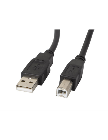 Lanberg CA-USBA-11CC-0005-BK cable USB USB 2.0 0,5 m USB B Negro