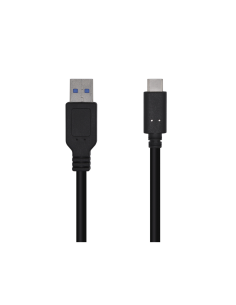 AISENS Cable USB 3.1 Gen 2 10 Gbps 3 A, Tipo C/M-A/M, Negro, 0.5m 2