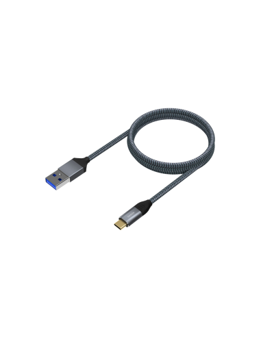 AISENS Cable USB 3.1 Gen2 Aluminio 10Gbps 3A, Tipo USB-C/M-A/M, Gris, 1.5M