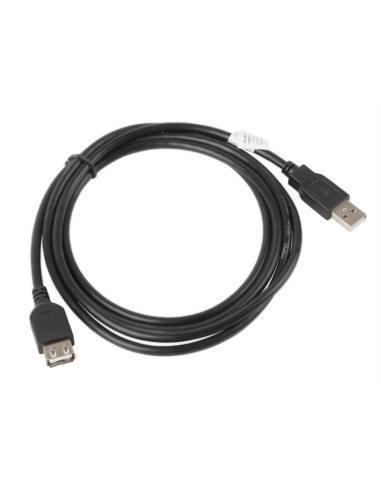 Lanberg CA-USBE-10CC-0018-BK cable USB USB 2.0 1,8 m USB A Negro