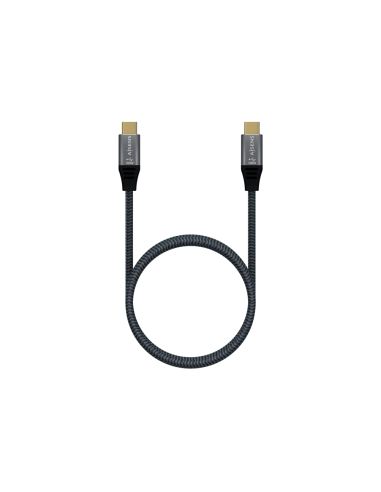 AISENS – USB 3.2 Gen2x2 Aluminum Cable 20Gbps 8K@30Hz 5A 100W E-Mark, Type USB-C/M-USB-C/M, Grey, 1.5 m