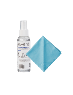 Ewent EW5668 kit de limpieza para computadora Pantallas / Plásticos, Universal Kit de limpieza para equipos 100 ml