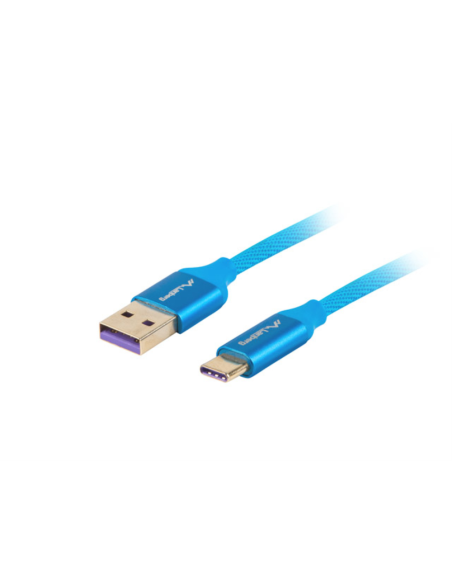 Lanberg CA-USBO-21CU-0010-BL cable USB USB 2.0 1 m USB A USB C Azul