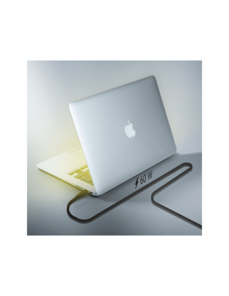 AISENS Cable USB 3.2 Gen1 5Gbps 4k@60Hz 3A 60W E-Marker, Tipo USB-C/M-USB-C/M, Negro, 5.0m