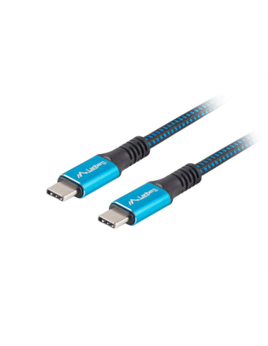 Lanberg CA-CMCM-45CU-0005-BK cable USB USB4 Gen 2x2 0,5 m USB C Negro, Azul